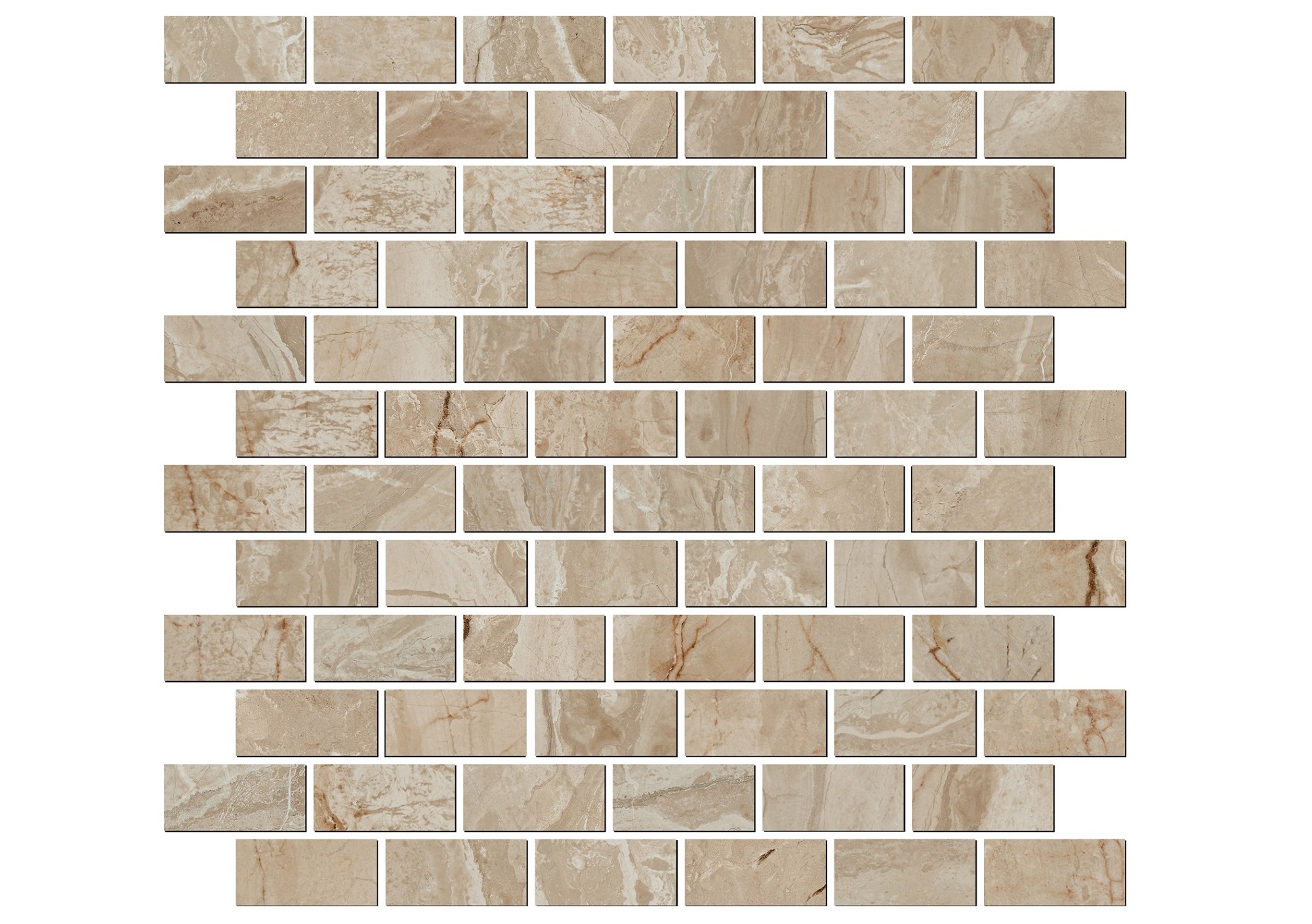  Декор MM13121T Эвора бежевый мозаичный глянцевый 32x30x0,9, Kerama Marazzi (Керама Марацци)