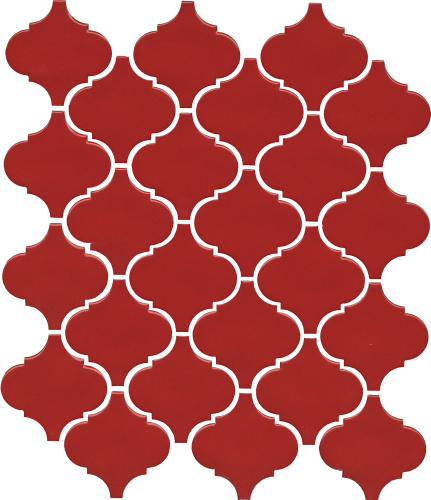 Плитка 65013 Арабески Авейру мозаичный красный глянцевый 26x30x0,7, Kerama Marazzi (Керама Марацци)