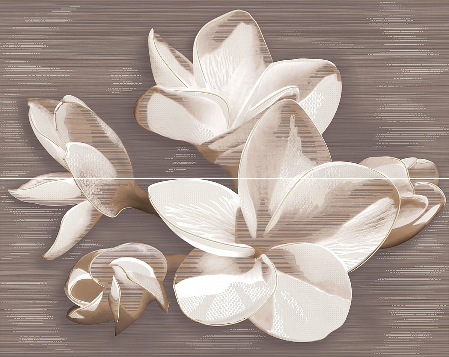  Панно 584192003 Amati (Амати) Plumeria Alba коричневый 50,5х40,2, Azori (Азори)