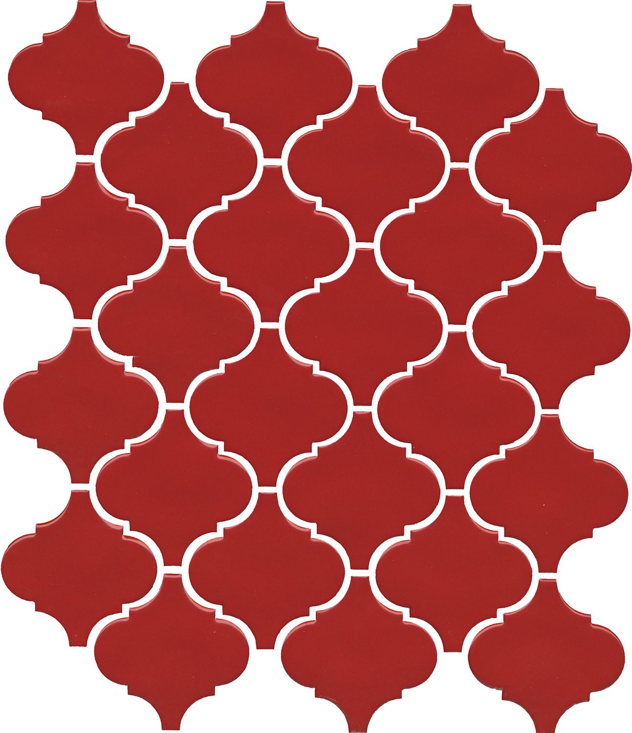 Плитка 65013 Арабески Авейру мозаичный красный глянцевый 26x30x0,7, Kerama Marazzi (Керама Марацци)