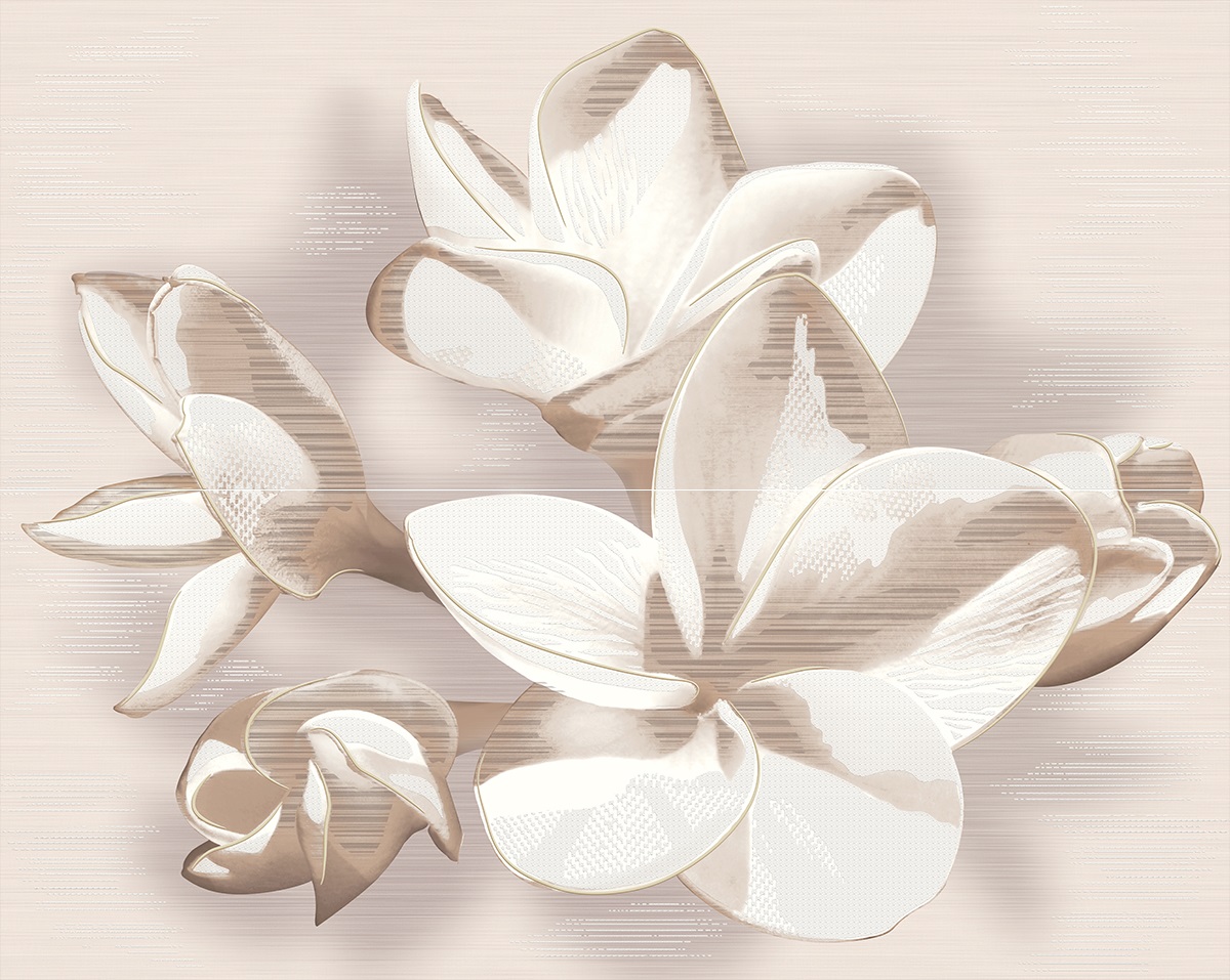 Панно 584192004 Amati (Амати) Plumeria Beige бежевый 50,5х40,2, Azori (Азори)