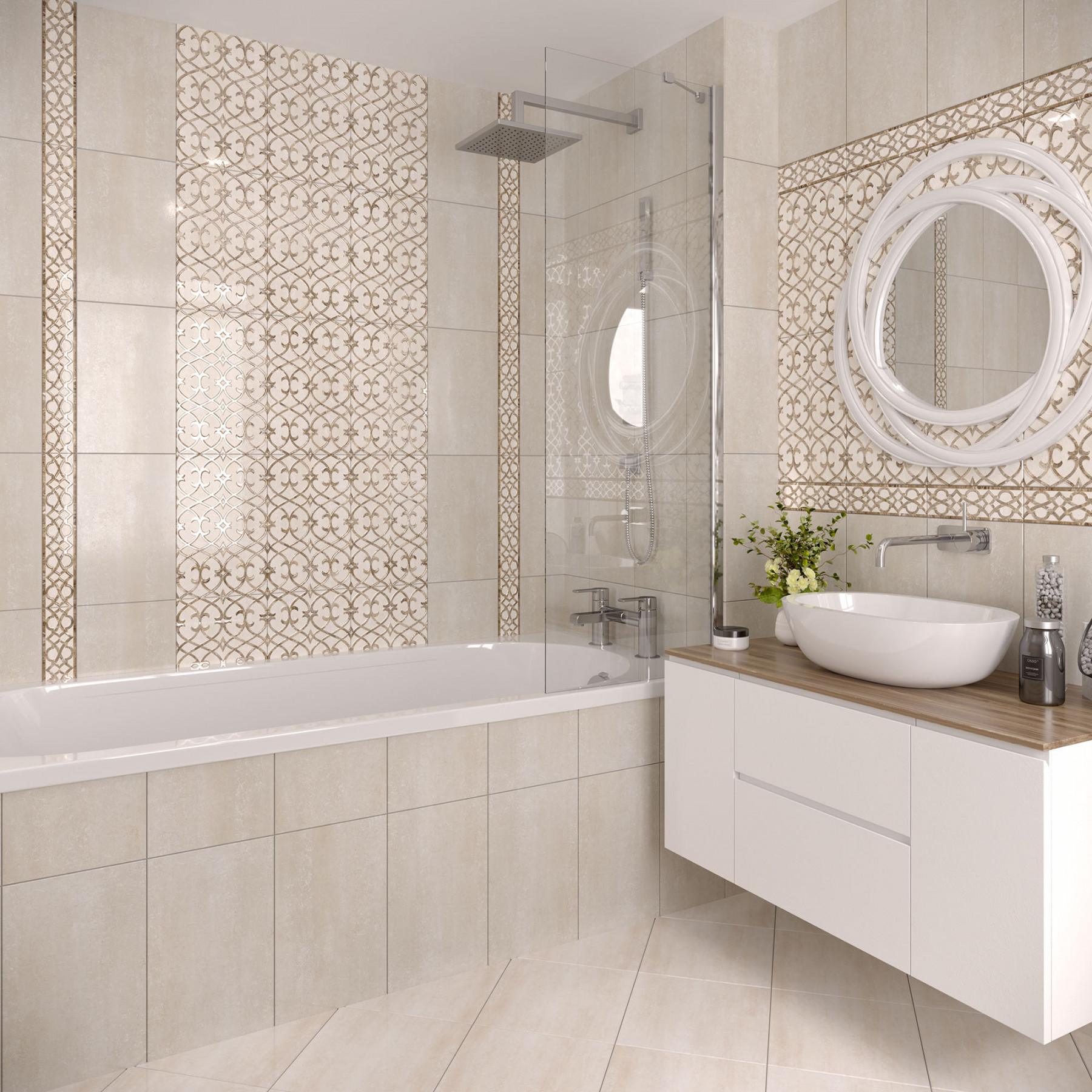 Коллекция плитки и керамогранита Глория 25х40, Gracia Ceramica (Грация Керамика)