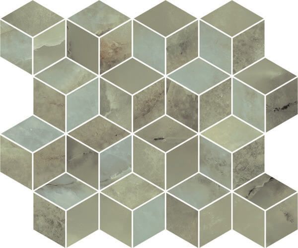 Декор T017\14025 Джардини зеленый мозаичный глянцевый 45x37,5x1, Kerama Marazzi (Керама Марацци)
