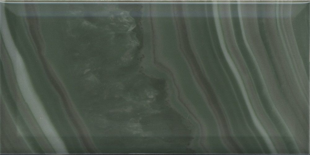 Плитка 19077 Сеттиньяно зелёный грань глянцевый 9,9x20x0,92, Kerama Marazzi (Керама Марацци)