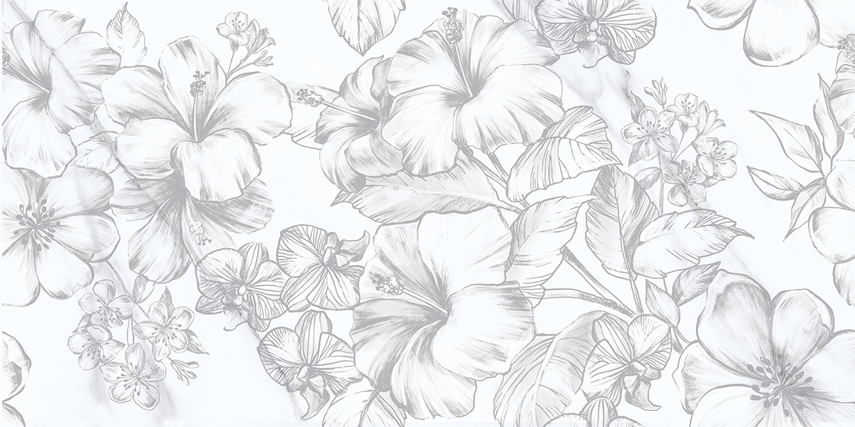 Плитка 00-00108694 Carrara (Каррара) Flowers 31,5х63, Azori (Азори)