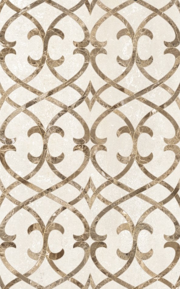 Декор 010301002102 Глория беж 01 матовая 25х40, Gracia Ceramica