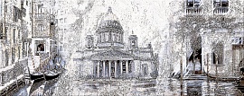 Декор 583242004 Sfumato (Сфумато) Grey Vistas 1 серый 20,1х50,5, Azori (Азори)