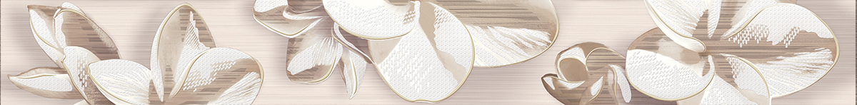 Бордюр 584191004 Amati (Амати) Plumeria Beige бежевый 50,5х6,2, Azori (Азори)
