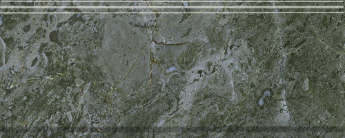 Бордюр BDA026R Серенада зелёный глянцевый обрезной 30x12x1,3, Kerama Marazzi (Керама Марацци)