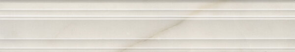 Бордюр BLF001R Багет Греппи белый глянцевый 40x7,3x2,7, Kerama Marazzi (Керама Марацци)