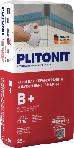 Клей В+ 25 кг, Plitonit (Плитонит)