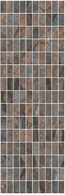  Декор MM12143 Театро коричневый мозаичный глянцевый 25x75x0,9, Kerama Marazzi (Керама Марацци)
