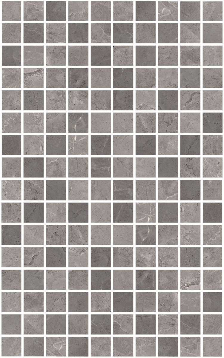 Декор MM6361 Гран Пале серый мозаичный глянцевый 25x40x0,8, Kerama Marazzi (Керама Марацци)