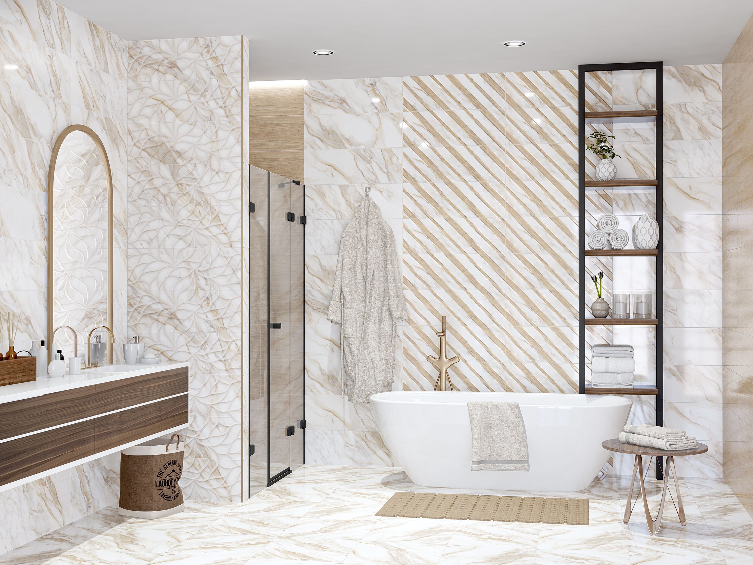 Коллекция плитки Calacatta Oro (Калакáтта Óро) 24,2х70, Eletto Ceramica (Элетто Керамика)