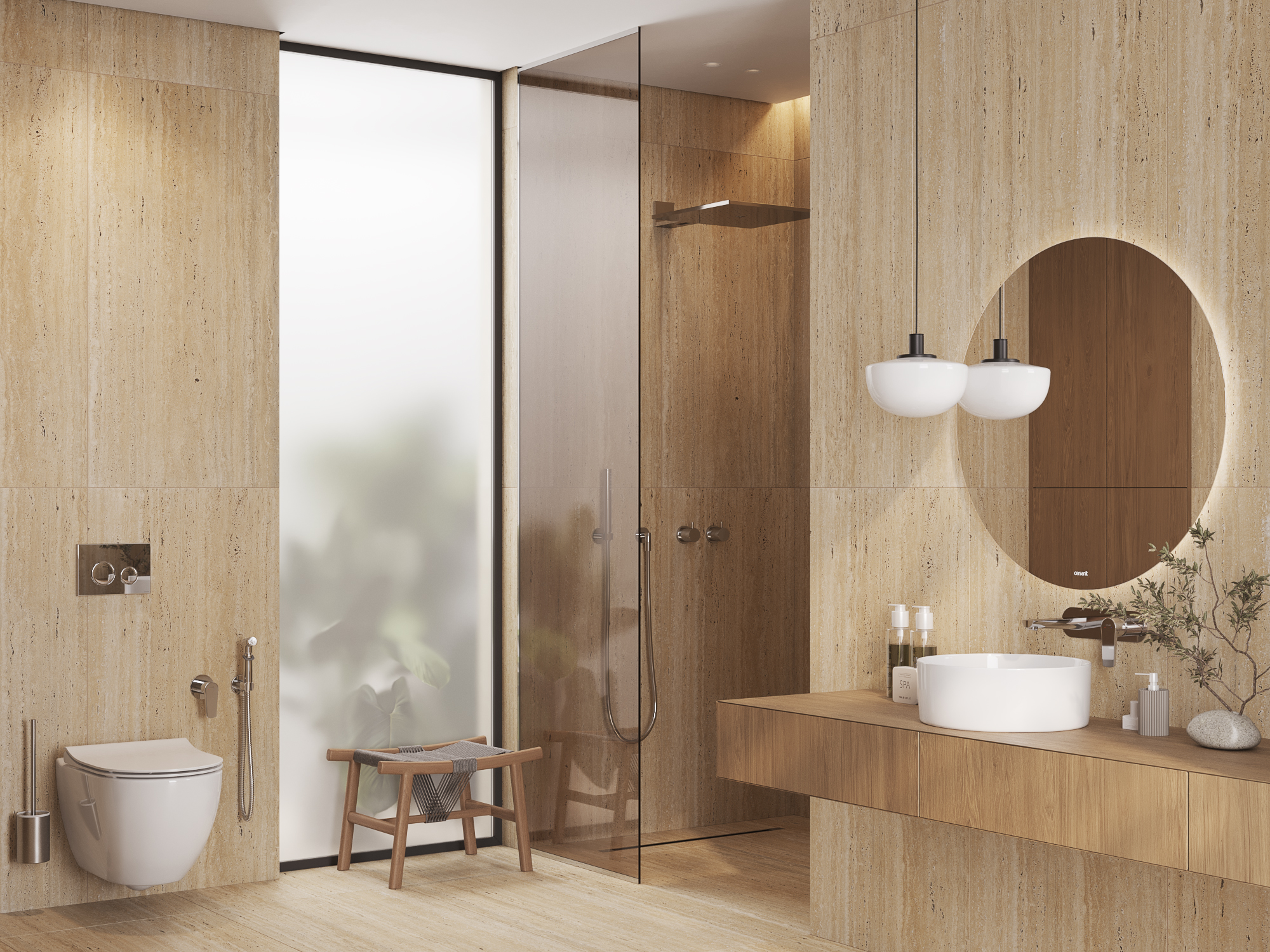  Коллекция керамогранита Travertino (Травертино) 60х120, Cersanit