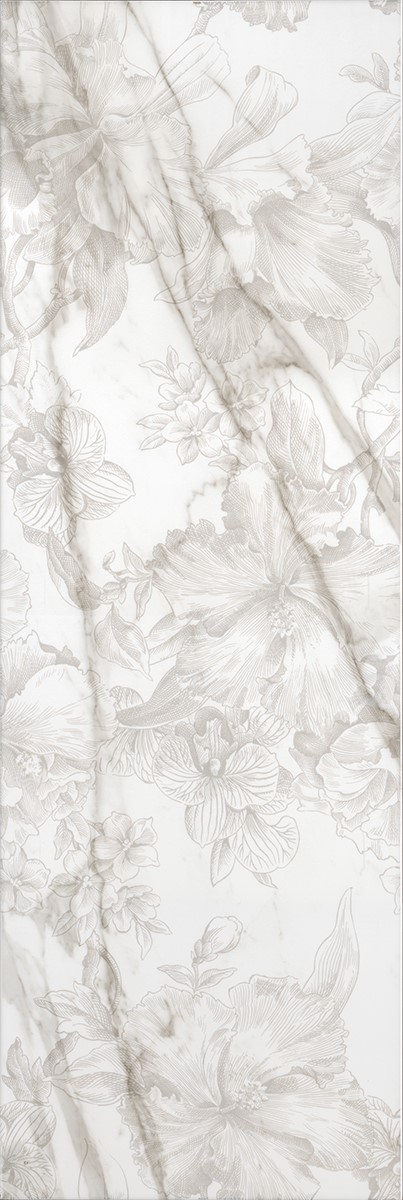 Декор MLD\A110\14001R Прадо цветы глянцевый обрезной 40x120x1, Kerama Marazzi (Керама Марацци)