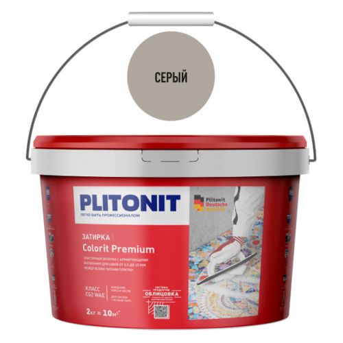 Затирка Colorit Premium серый 2 кг (пакет), Plitonit (Плитонит)