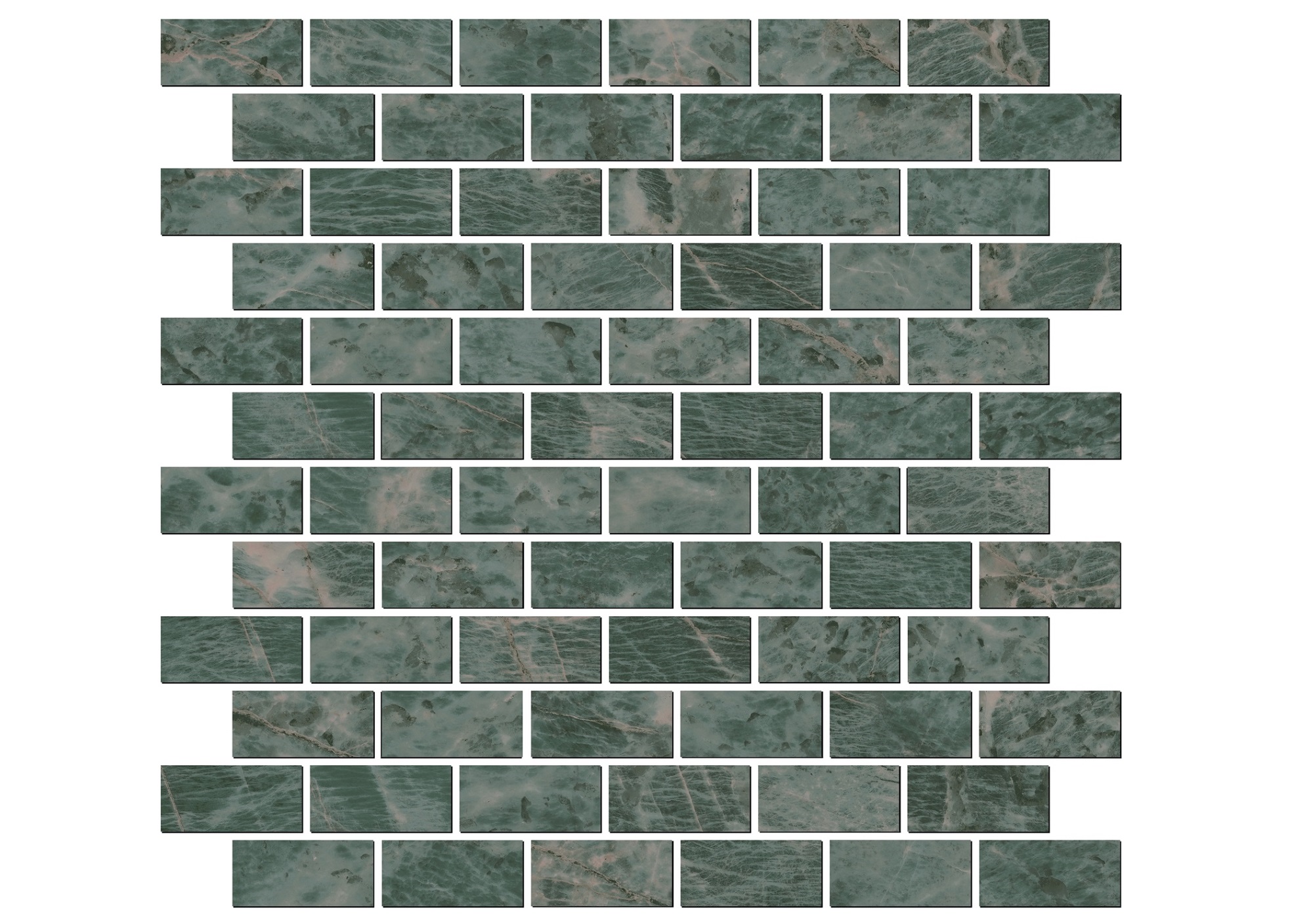 Декор MM13123T Эвора зеленый мозаичный глянцевый 32x30x0,9, Kerama Marazzi (Керама Марацци)