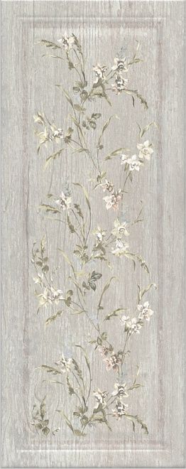 Плитка 7189 Кантри Шик серый панель матовый декорированный 20x50x0,8, Kerama Marazzi (Керама Марацци)
