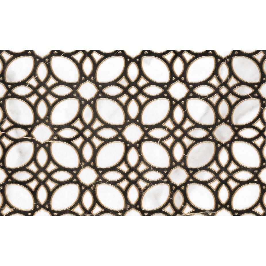  Декор 010301002099 Фиеста бел 01 25х40, Gracia Ceramica