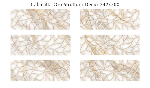 Декор 588182001 Calacatta Oro (Калакáтта Óро) Struttura 24,2х70, Eletto Ceramica (Элетто Керамика)