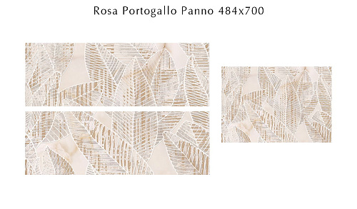 Панно 588382001 Rosa Portogallo (Ро́за Портогáлло) (2 Шт) - 4 Комл 1с 48,4х70, Eletto Ceramica (Элетто Керамика)
