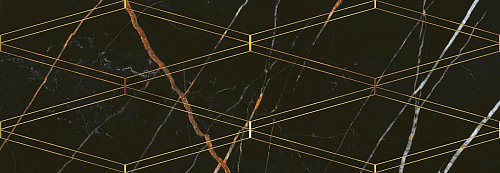 Декор 588112001 Black & Gold (Блэ́к Энд Го́лд) Rombi 24,2х70, Eletto Ceramica (Элетто Керамика)