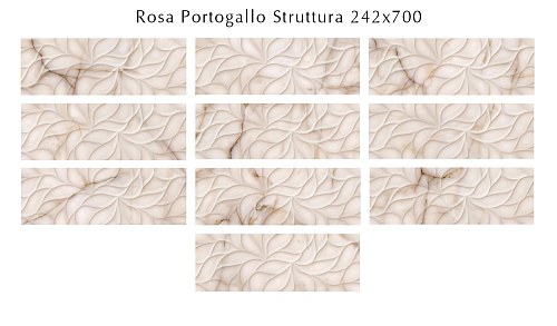 Плитка 508391101 Rosa Portogallo (Ро́за Портогáлло) Struttura 24,2х70, Eletto Ceramica (Элетто Керамика)