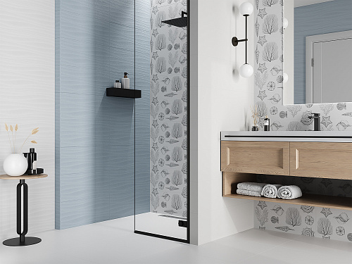 Плитка 010100001536 Aqua (Аква) white wall 01 25х60, Gracia Ceramica