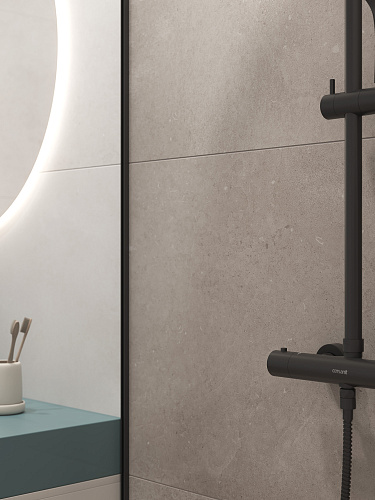 Керамогранит A17122 Futura (Футура) тонкий Soft Concrete светло-серый ректификат 60х120, Cersanit