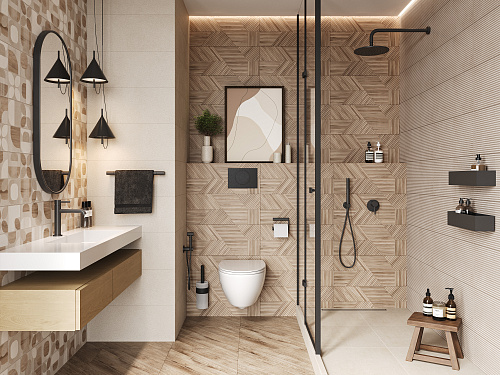 Плитка 010100001518 Pinto (Пинто) beige wall 01 25х60, Gracia Ceramica