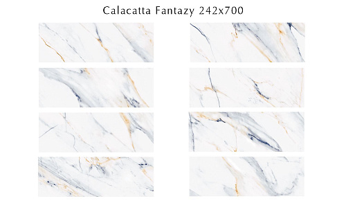 Плитка 509131101 Calacatta Fantasy (Калакáтта Фэ́нтэзи) 24,2х70, Eletto Ceramica (Элетто Керамика)