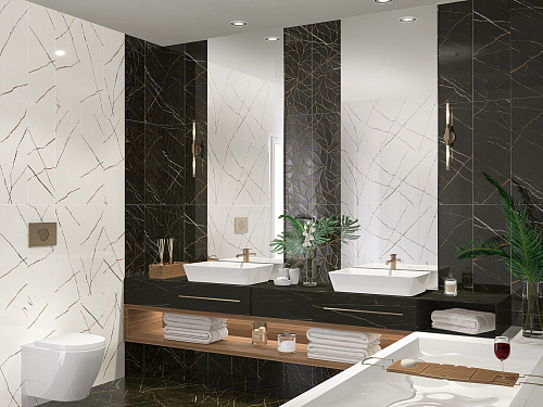 Коллекция плитки Black & Gold (Блэ́к Энд Го́лд) 24,2х70, Eletto Ceramica (Элетто Керамика)