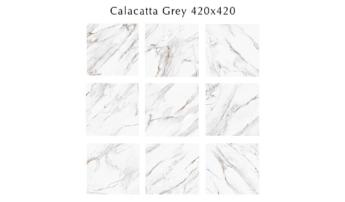 Плитка для пола 509123001 Calacatta Grey (Калакáтта Грэй) 42х42, Eletto Ceramica (Элетто Керамика)
