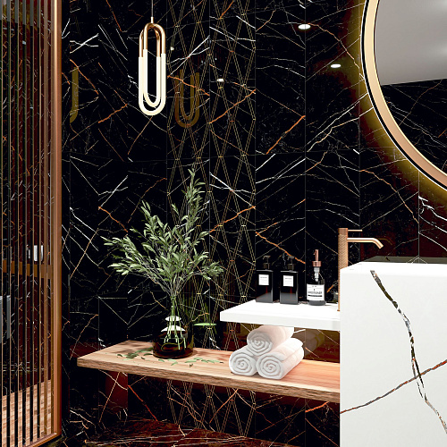 Коллекция плитки Black & Gold (Блэ́к Энд Го́лд) 24,2х70, Eletto Ceramica (Элетто Керамика)