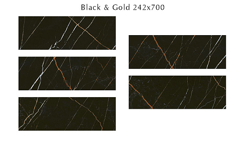 Плитка 508111201 Black & Gold (Блэ́к Энд Го́лд) 24,2х70, Eletto Ceramica (Элетто Керамика)
