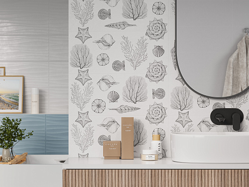 Плитка 010100001536 Aqua (Аква) white wall 01 25х60, Gracia Ceramica