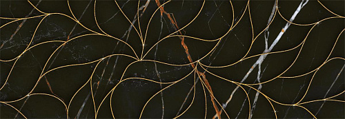 Декор 588112002 Black & Gold (Блэ́к Энд Го́лд) Struttura 24,2х70, Eletto Ceramica (Элетто Керамика)