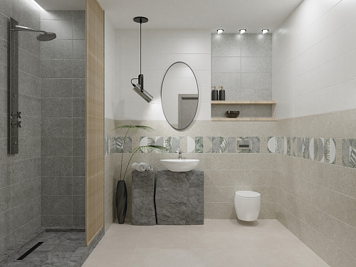 Плитка 00-00108499 Lunario (Лунарио) Silver 24,2х70, Eletto Ceramica (Элетто Керамика)