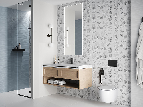 Плитка 010100001536 Aqua (Аква) white wall 01 25х60, Gracia Ceramica