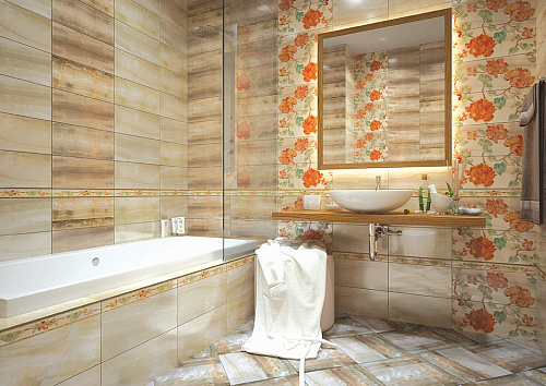 Плитка для стен 134462 Antares (Антарес) глянцевая 20х45, Pieza ROSA