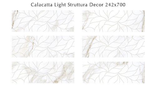 Декор 586892001 Calacatta (Калакáтта) Light Struttura 24,2х70, Eletto Ceramica (Элетто Керамика)