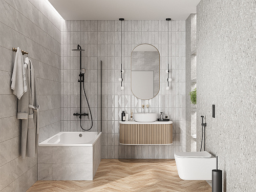 Декор 010300000248 Cameo (Камео) grey decor 01 25х60, Gracia Ceramica