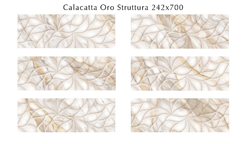 Плитка 508181101 Calacatta Oro (Калакáтта Óро) Struttura 24,2х70, Eletto Ceramica (Элетто Керамика)
