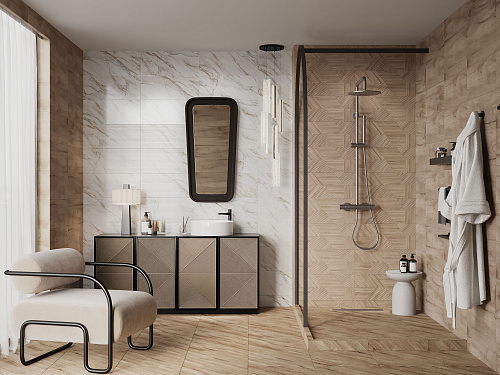 Плитка 010100001534 Ideal white wall 02 25х60, Gracia Ceramica