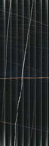 Плитка 14035R Греппи черный структура глянцевый обрезной 40x120x1,2, Kerama Marazzi (Керама Марацци)