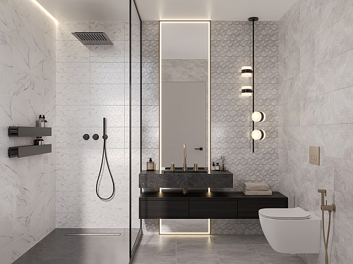 Плитка 010100001574 Нова сер низ 04 25х40, Gracia Ceramica