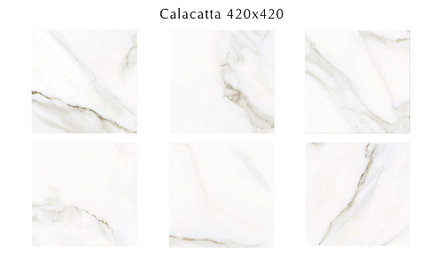 Плитка для пола 506483002 Calacatta (Калакáтта) 42х42, Eletto Ceramica (Элетто Керамика)