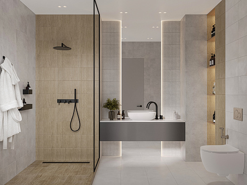 Плитка 010100001559 Ритм сер низ 02 25х40, Gracia Ceramica