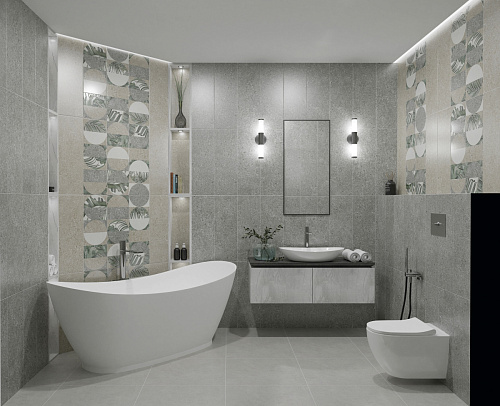 Плитка 00-00108499 Lunario (Лунарио) Silver 24,2х70, Eletto Ceramica (Элетто Керамика)